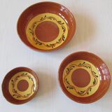 Set of 3 glazed earthenware ramekins