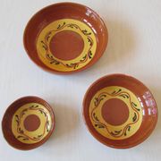 Set of 3 glazed earthenware ramekins