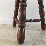 Wooden stool turned vintage tripod