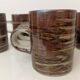 6 coffee cups in vintage stoneware 70s