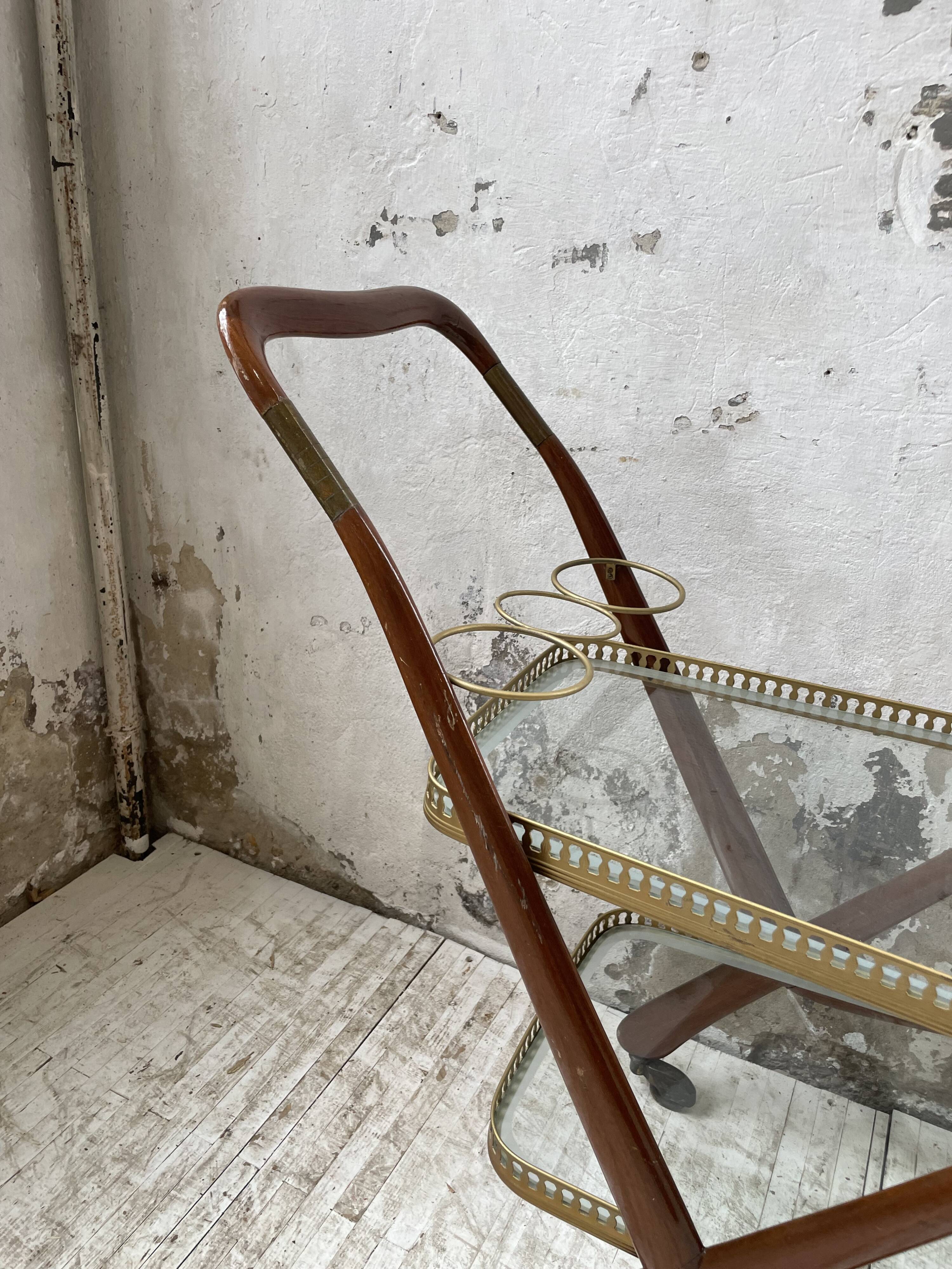 Italian Cesare Lacca style trolley, 1950s