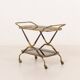 Italian mid century brass bar cart, serving trolley, 1960s