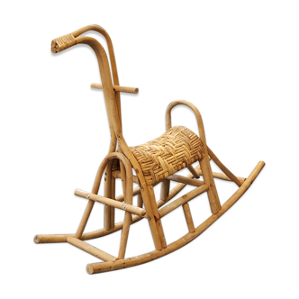 Horse tossed in rattan