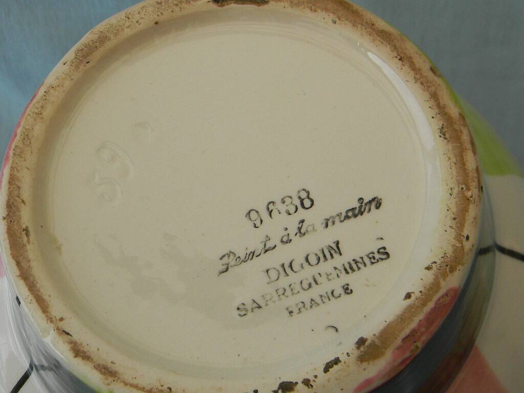 Pichet en faïence  digoin sarreguemines.