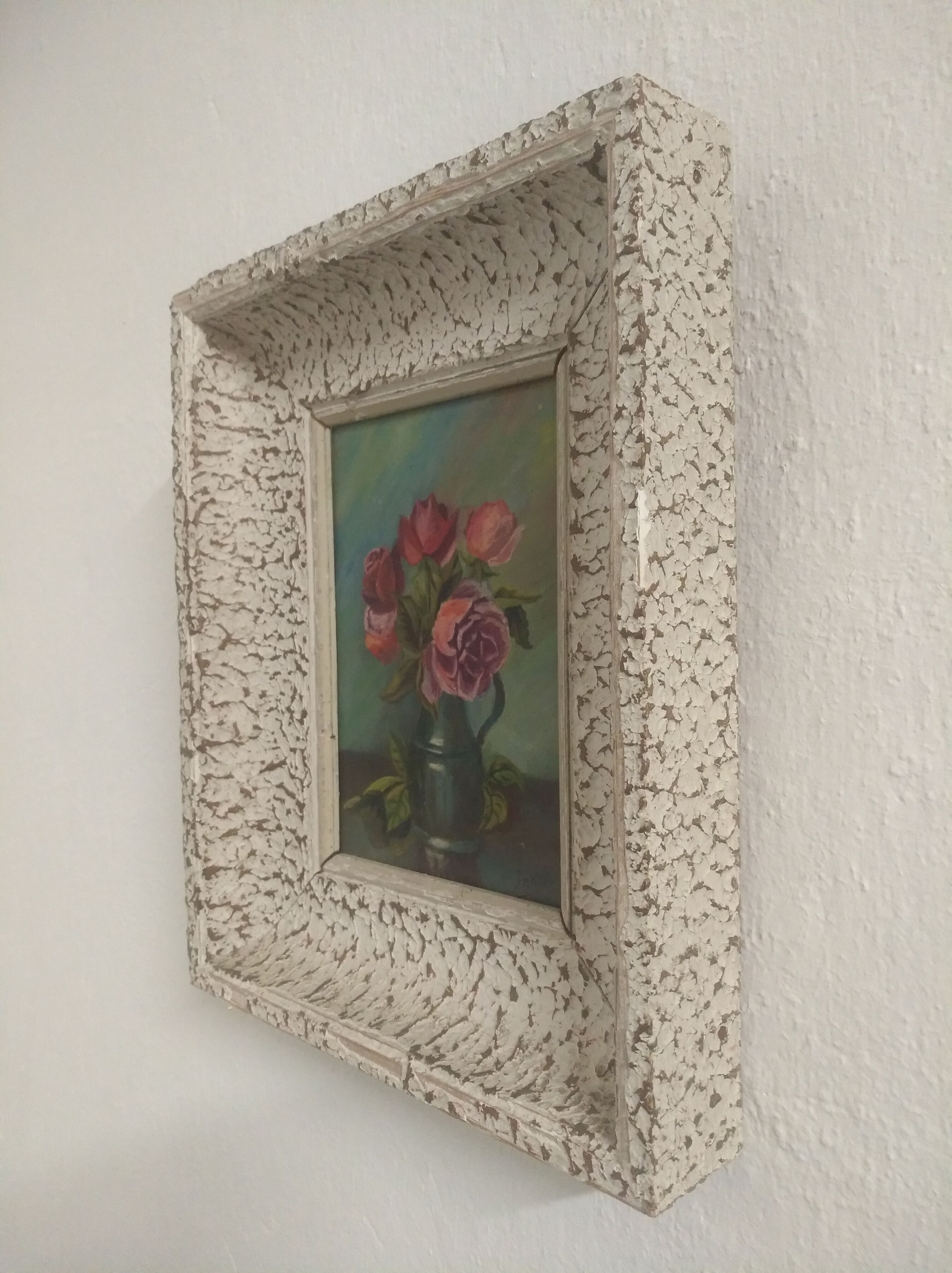 Painting painting in oil The bouquet of roses