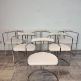 Set de 6 chaises de salle à manger vintage par Belgo Chrom, 1980