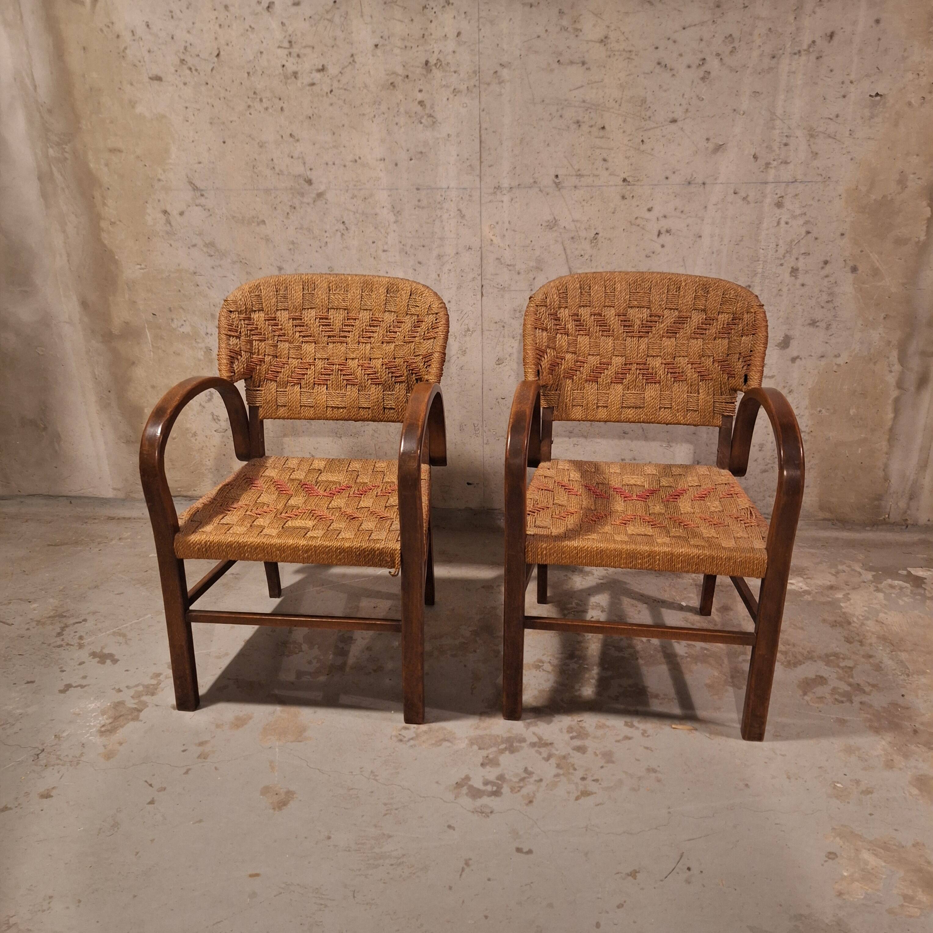 Pair of Bridge armchairs from the 1920s/30s