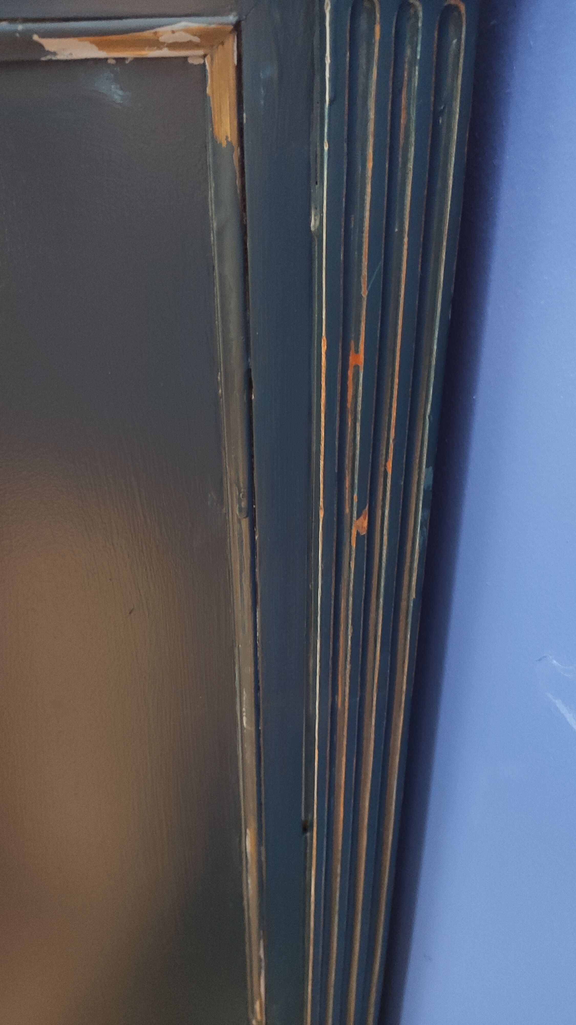 Showcase Louis XVI blue patina