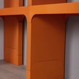 Vintage 1970s plastic corner bookcase designed by Olaf Von Bohr for Kartell