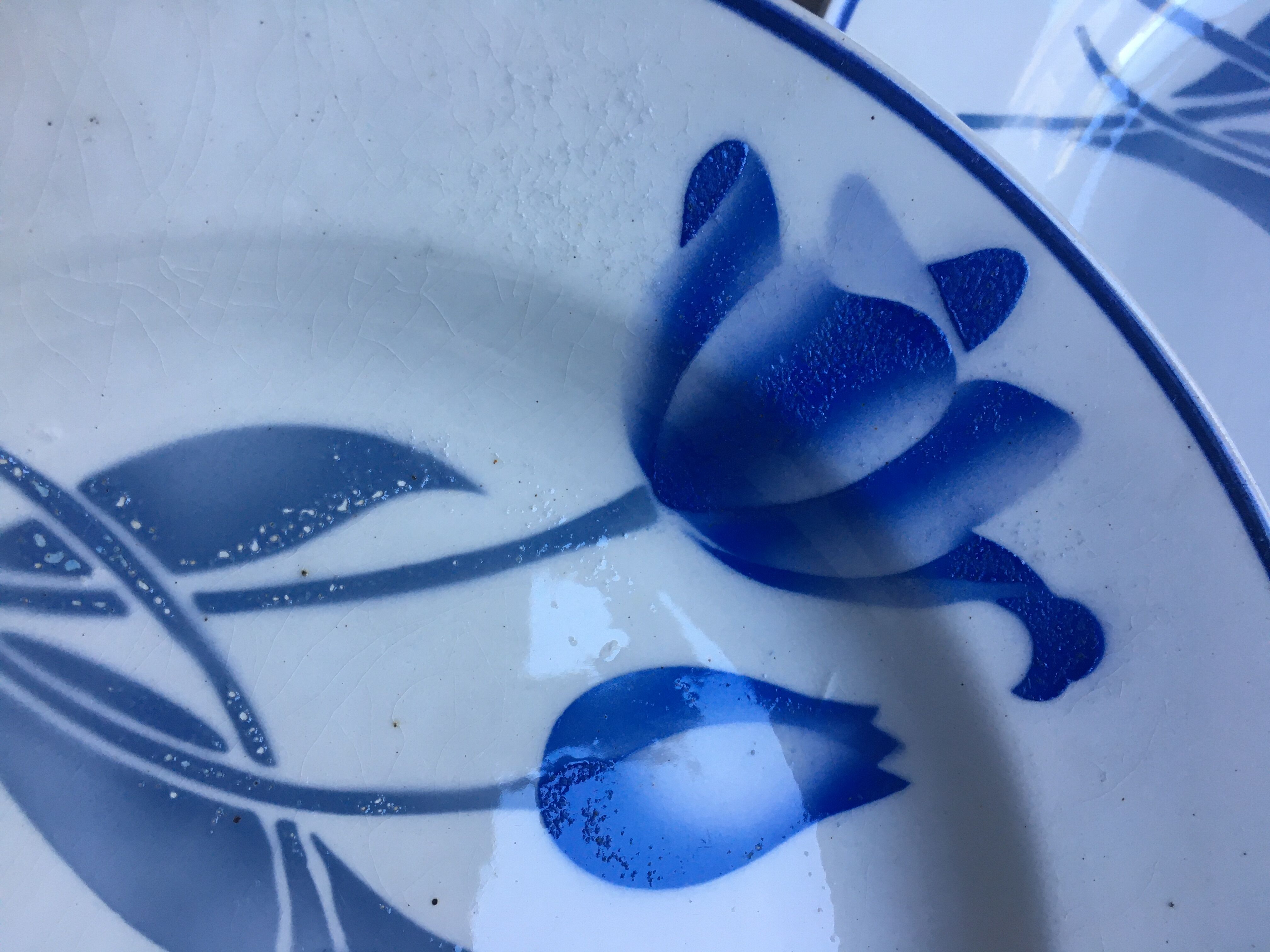 Set of 6 deep plates, Simone Moulin des Loups model