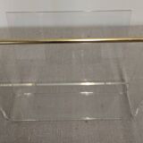 Acrylic magazine rack by David Lange, France circa 1970.