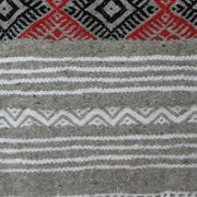 Geometric woven rug with fringes – Ethnic style – Hallway & interior