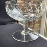 8 ½ cut crystal champagne glasses