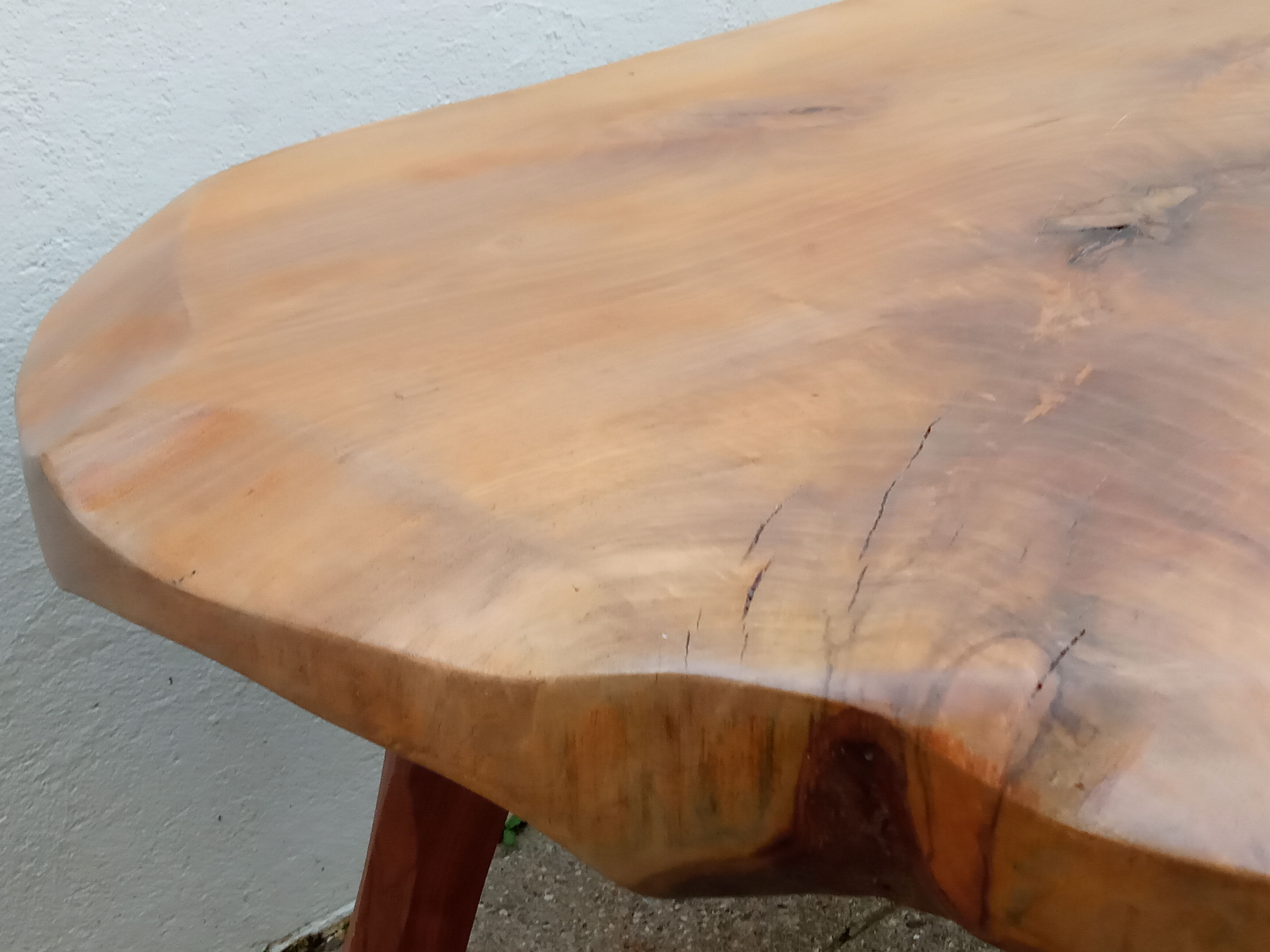 Brutalist olive coffee table 60s