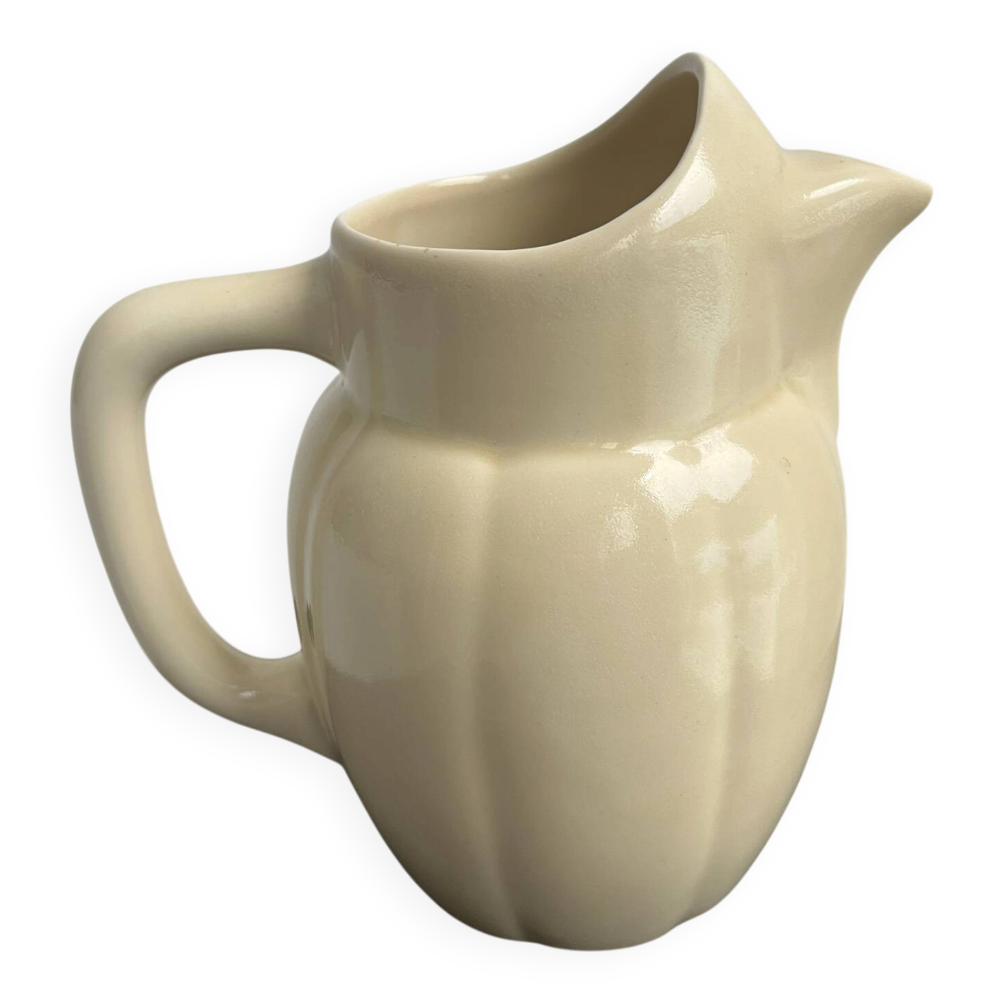Ivory ceramic jug "La Sté Uzienne"