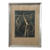 Linogravure tennis art déco vintage
