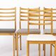 Set of 4 Vintage German Beech Dining Chairs | Newly Upholstered | 1970s