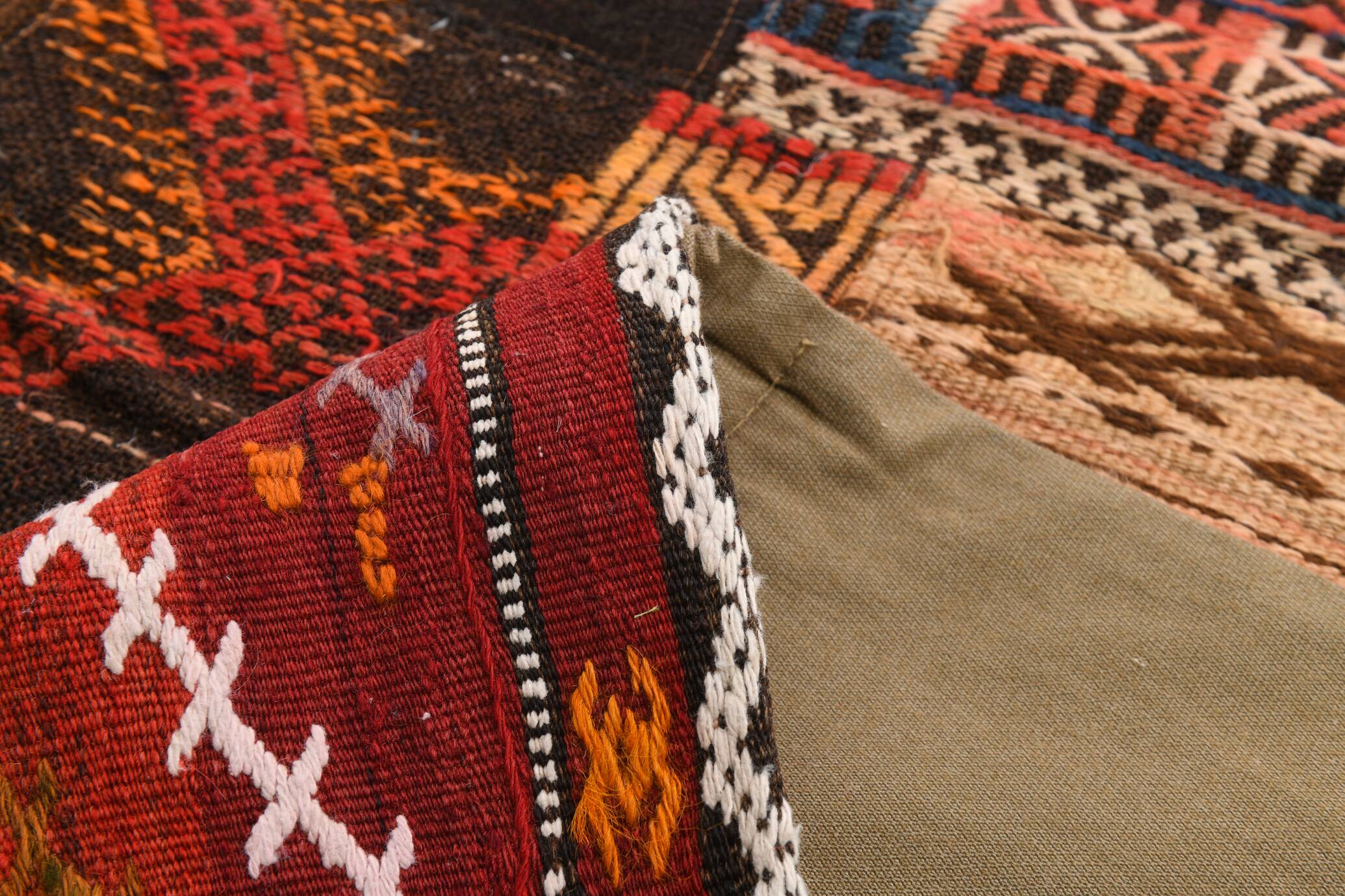 7x10 Multicolor Traditional Handmade Kilim Rug, 202x304Cm