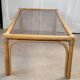Rattan coffee table and smoked glass, from the 70s