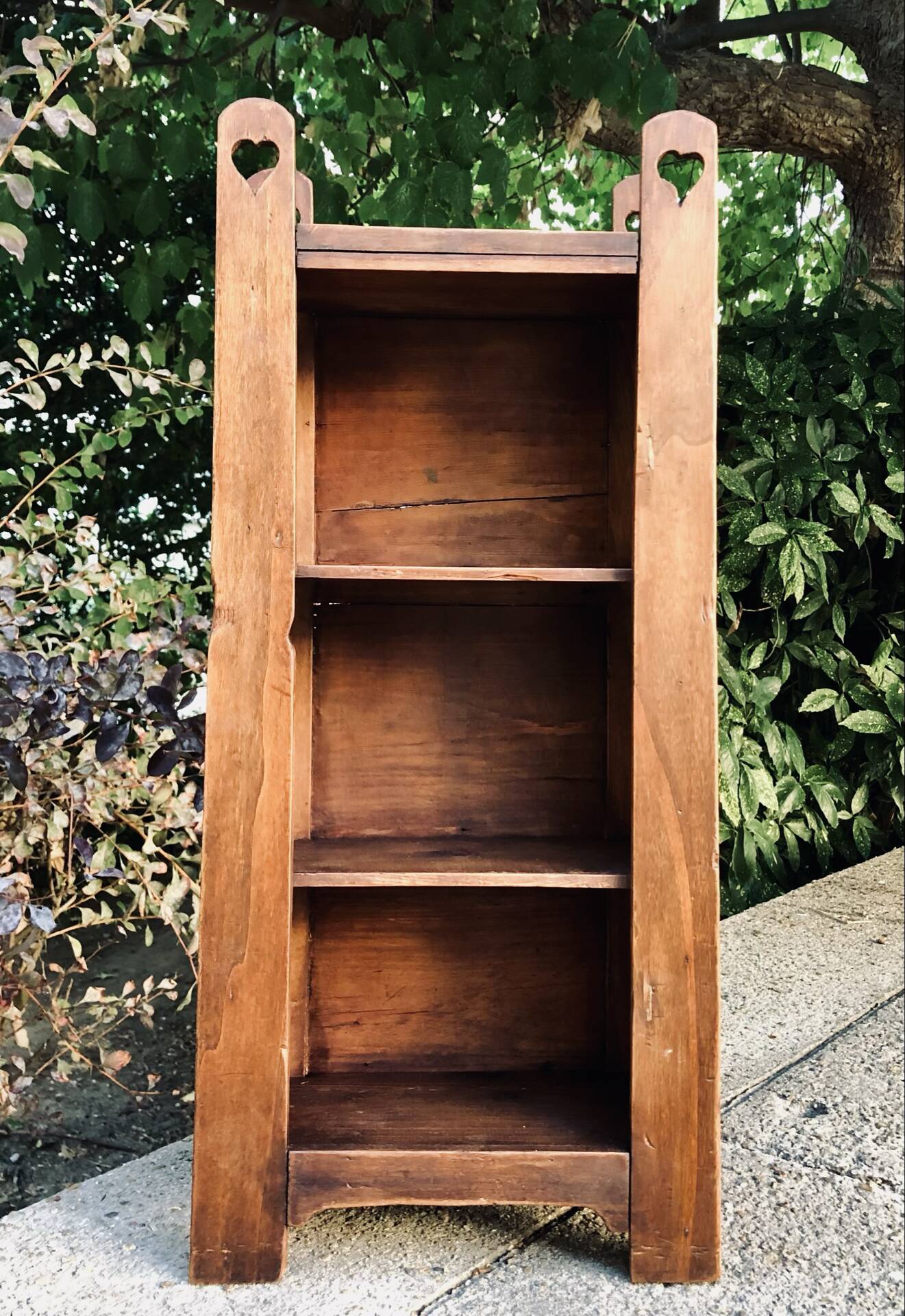 Petite Étagère Bibliothèque ancienne / Art Populaire