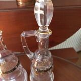 Service à liqueur en cristal émaillé 10 pièces