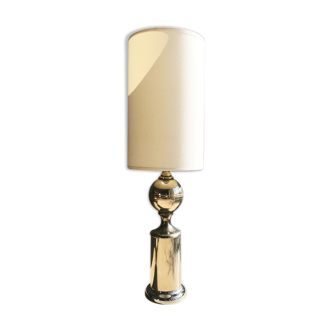 Chrome metal lamp from the 1970s