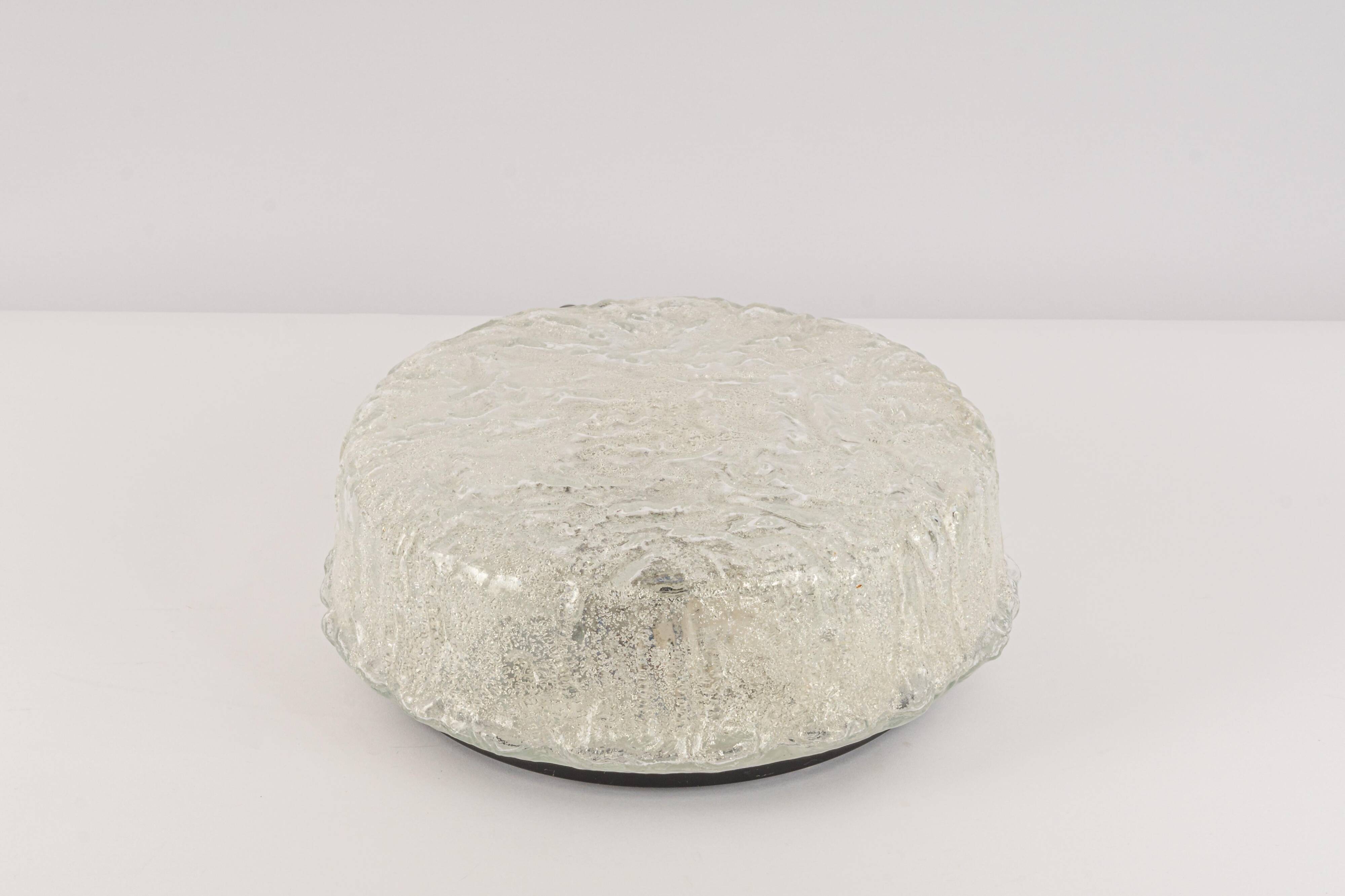 Round Murano glass ceiling light by Limburg, Germany, 1970s