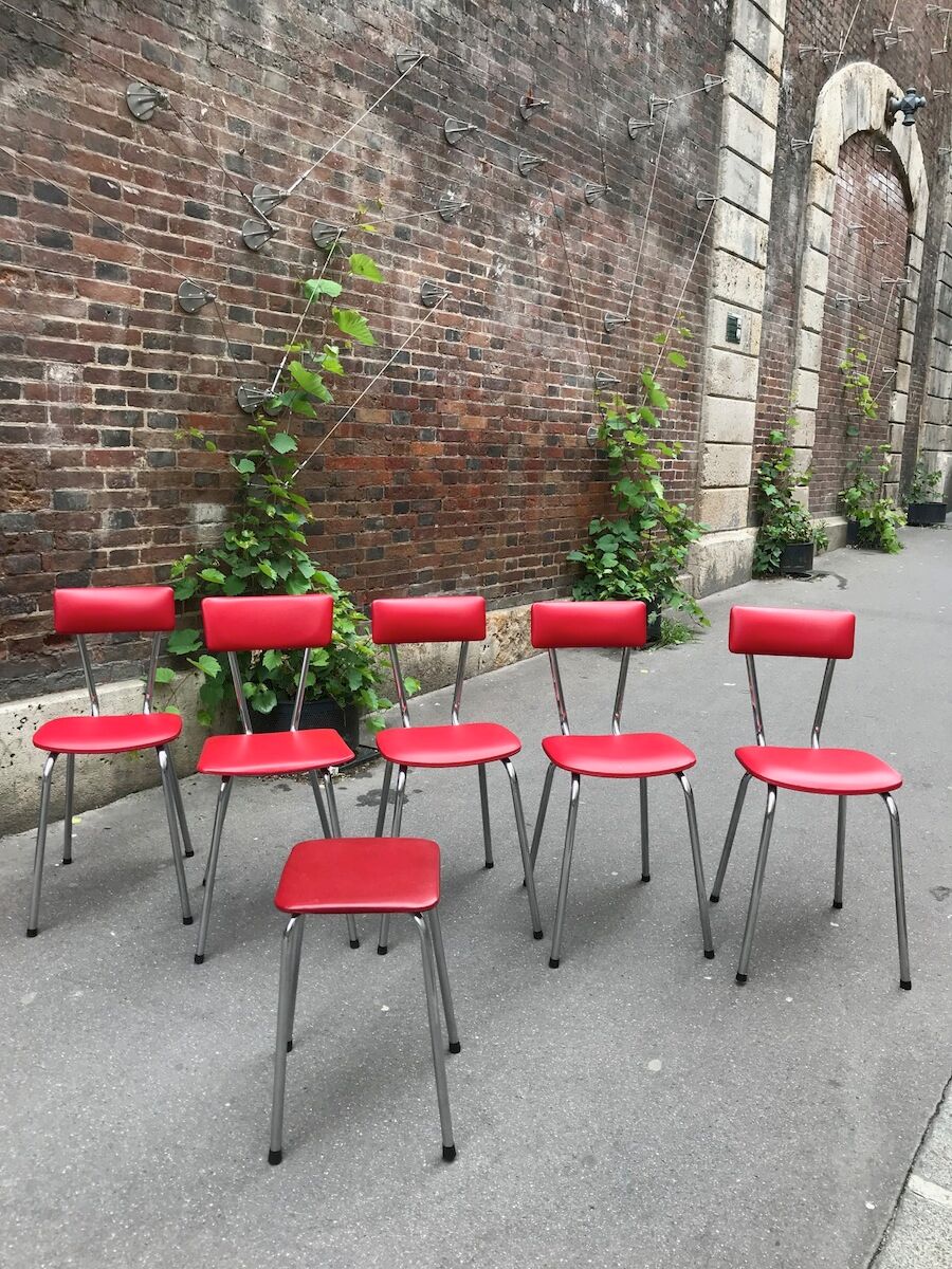 Lot of vintage Tub menager chairs around 1960
