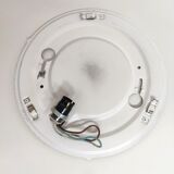 Ceiling lamp or wall lamp Holophane white opaline glass 1970 diameter 30cm