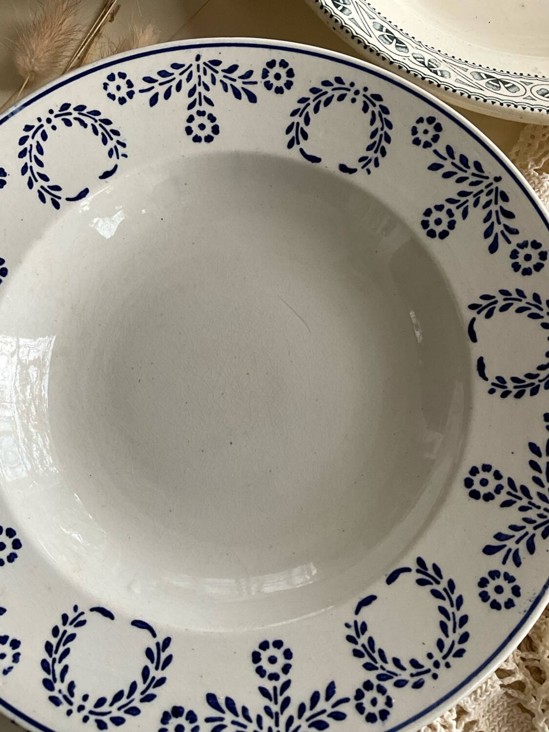 Mix and match old deep plates.