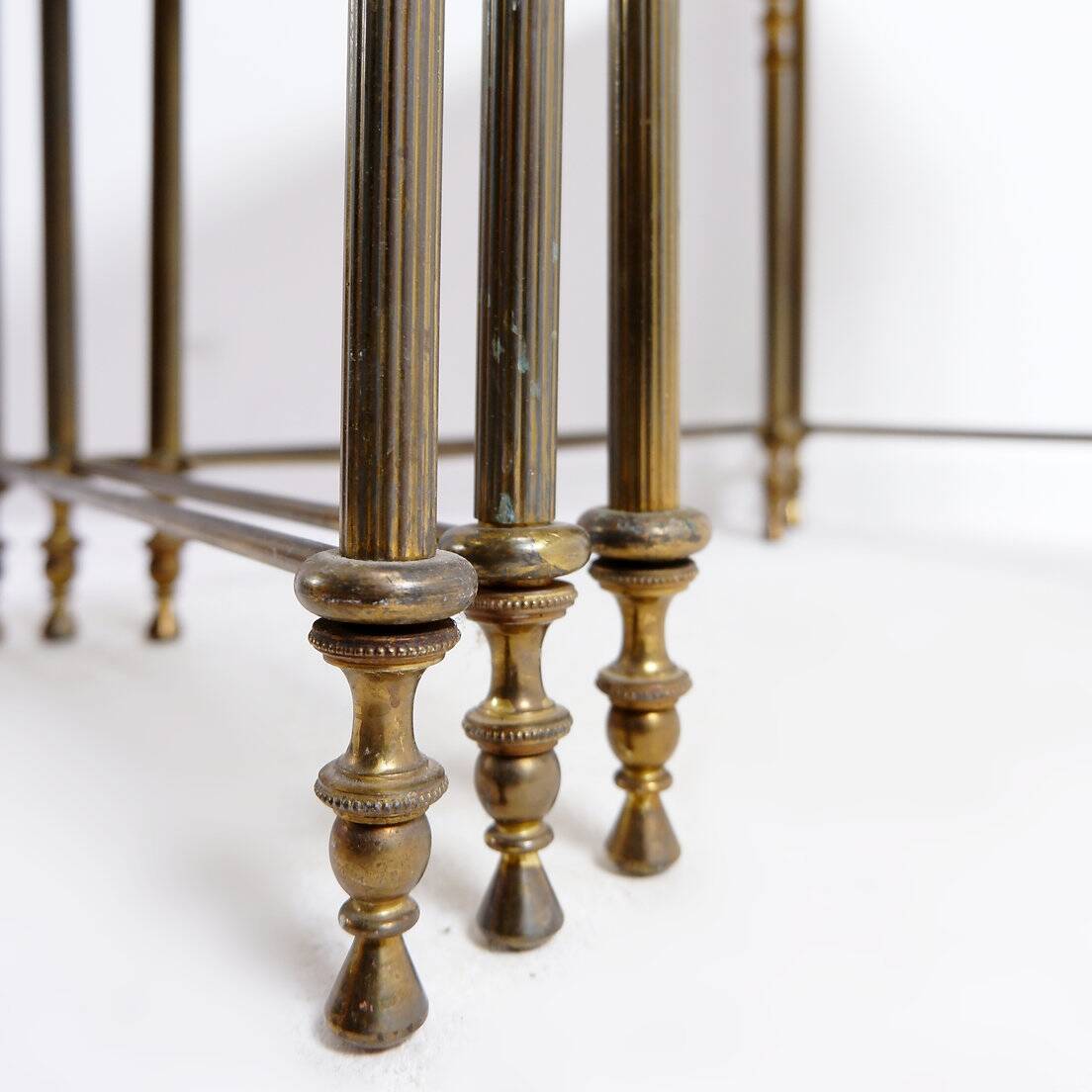 Ensemble de 3 tables gigognes de style Maison Jansen - 1970