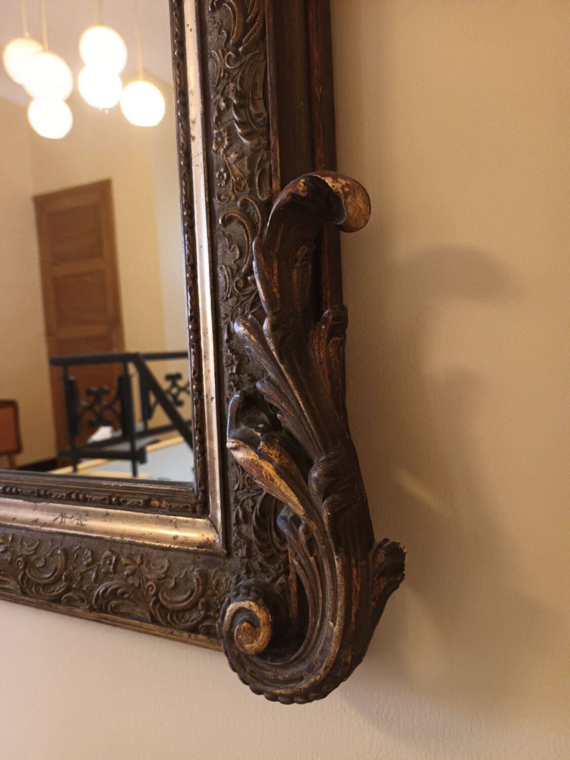 Large antique mirror