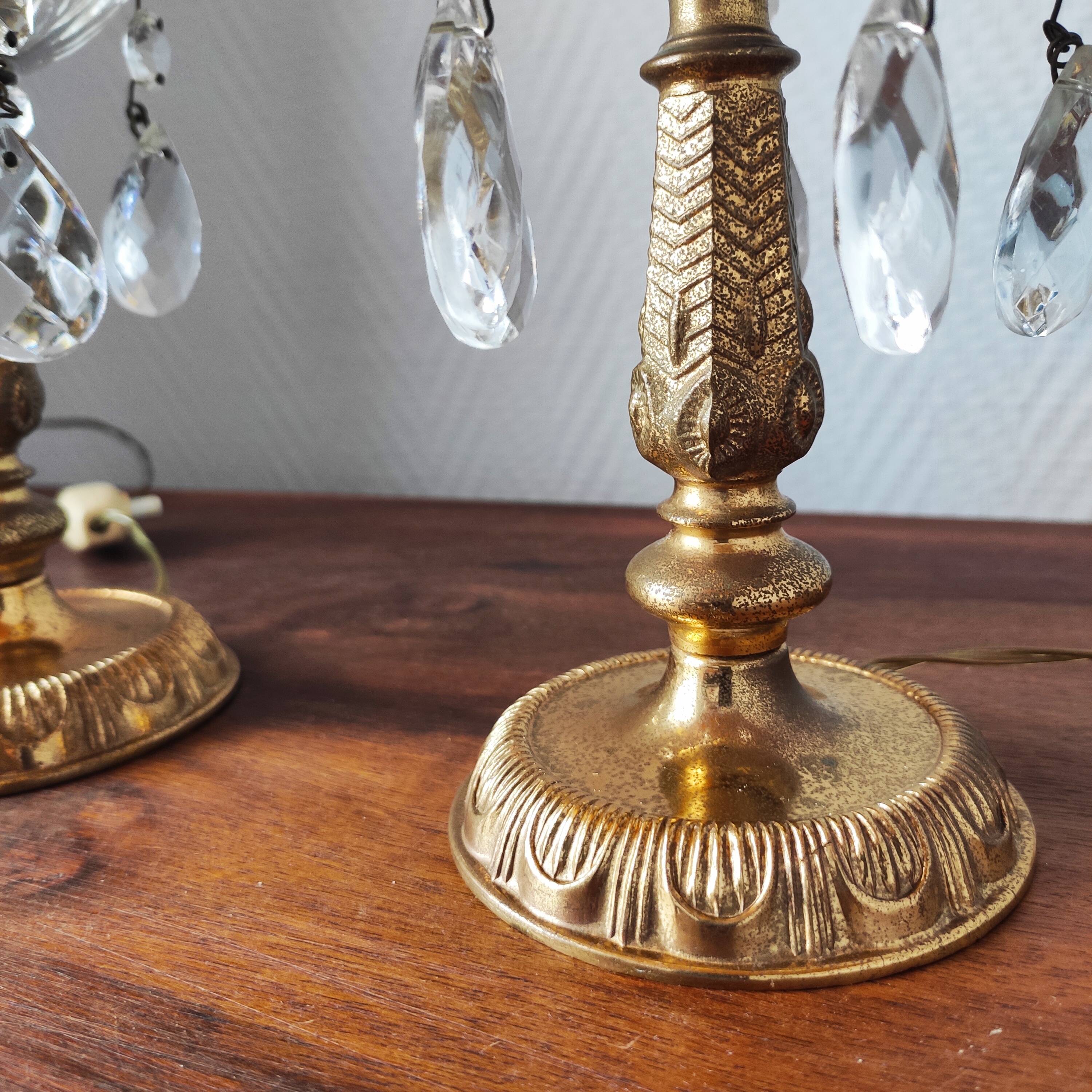Paire de lampes classique vintage 1950