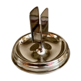 Old silver metal matchbox holder