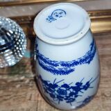 Vase fleurs bleu japan