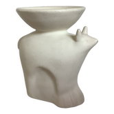 Zoomorphic candle holder pierre casenove manufacture of luneville