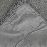 Light Gray Handmade Vintage Kilim Runner Rug, 62x192 Cm