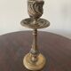 Antique bronze candle holder