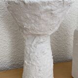 Set of 3 white vases