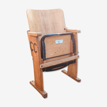 1920 cinema chair made of wood and skai