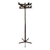 Space age 1970 coat rack in chromed metal and Bakelite