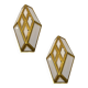 Brass Glass Sconces Set of 2 1970’s