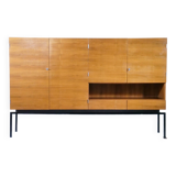 Walnut highboard w228 by leo bub, mid-century design cabinet