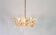 Small golden brass and crystal glass pendant light by Palwa, Germany, 1970s.