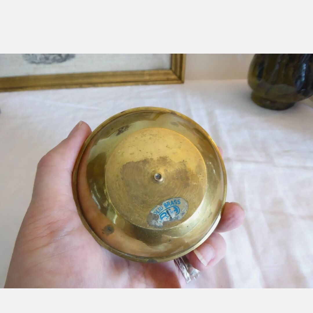 Old bronze and brass ashtray