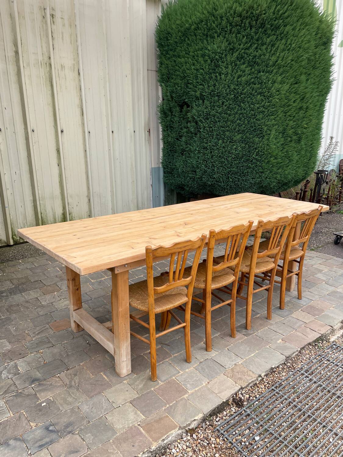 Table de ferme ancienne sapin 10 personnes