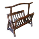 Vintage rattan magazine rack