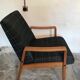 Vintage armchair 1960's Scandinavian style and Scottish fabric