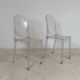 Pair of Victoria Ghost chairs by Philippe Starck Kartell edition
