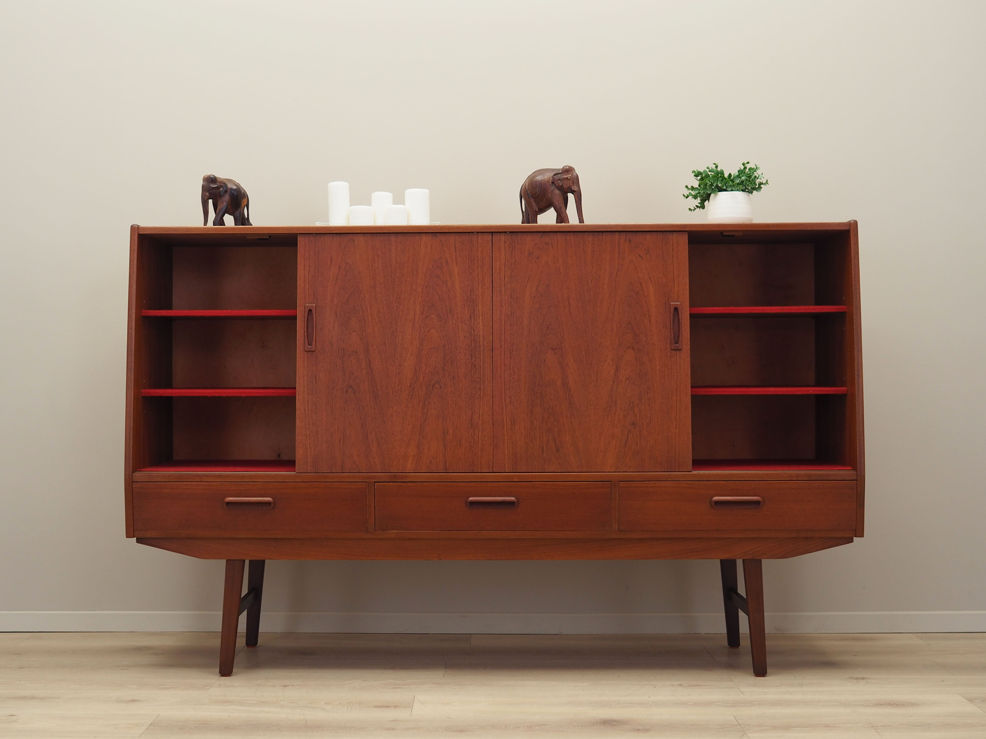 Teak highboard, Danish design, 1960s, Denmark